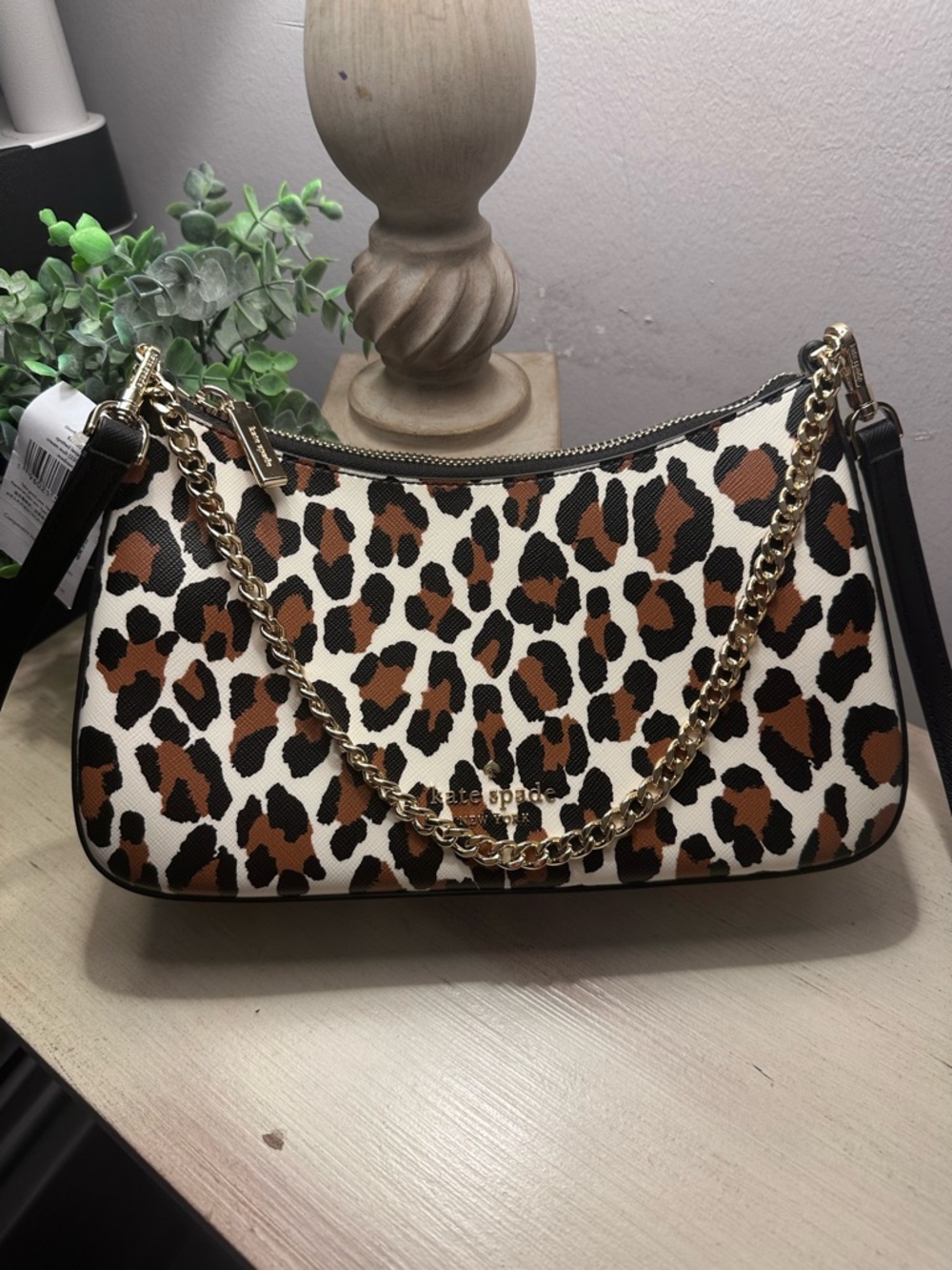 Kate Spade Madison Spotted Leopard Print Convertible Crossbody Bag - Picture 6 of 7